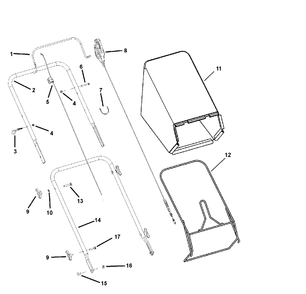 Handles And Controls - Self-Propelled Diagram and Parts List for 7800462-EMP22675HW 2009 Briggs and Stratton Lawn Mower